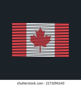 Kanadas Flagge Vektor. Nationalflagge