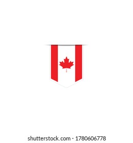 Vector de bandera de Canadá. Bandera nacional de Canadá simple