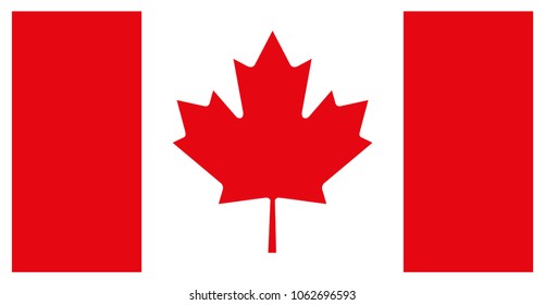 canada flag vector. official colors and proportion correctly. National Canada flag vector illustration.