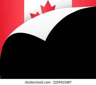Canada flag wave isolated on png or transparent background