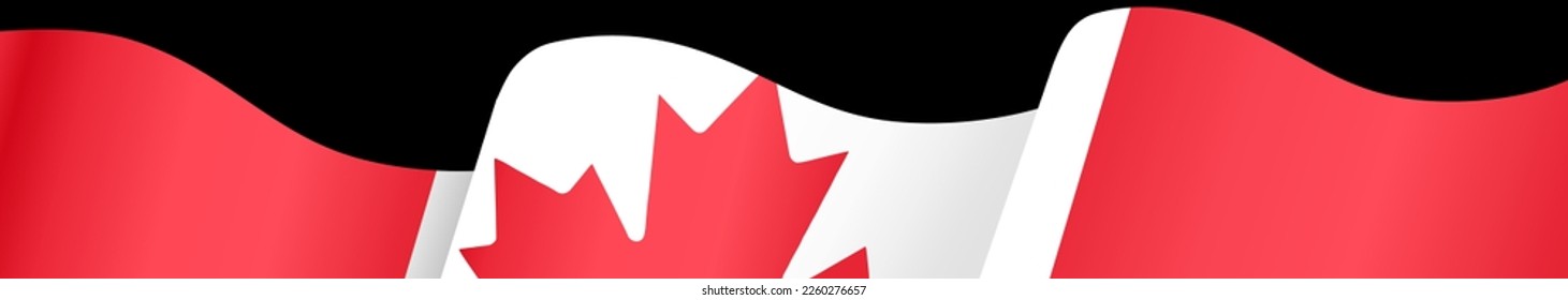 Onda de bandera de Canadá aislada en png o fondo transparente