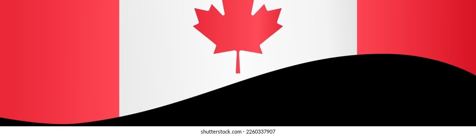 Onda de bandera de Canadá aislada en png o fondo transparente