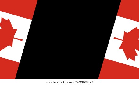 Canada flag wave isolated on png or transparent background