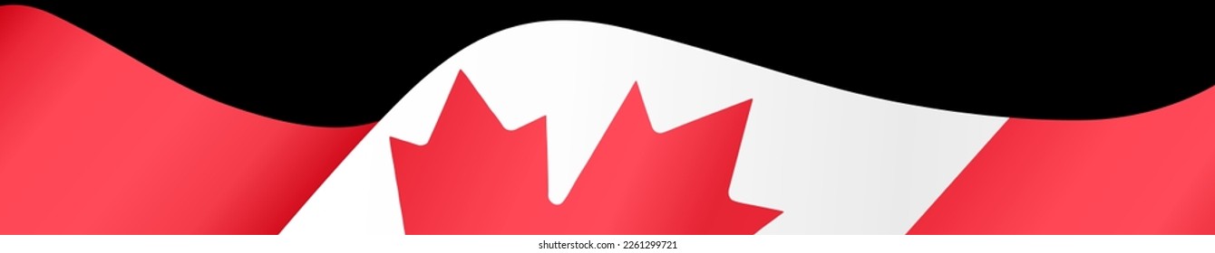 Canada flag wave isolated on png or transparent background