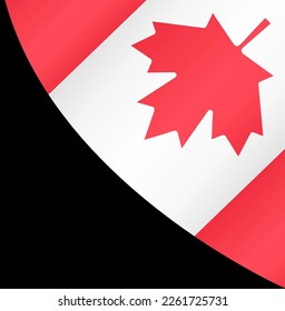 Onda de bandera de Canadá aislada en png o fondo transparente