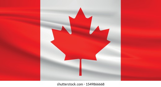 Canada flag with waving effect