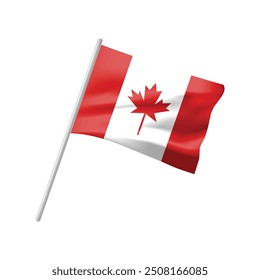 Bandera de Canadá ondeando diseño de Vector - Día de la Independencia Canadiense