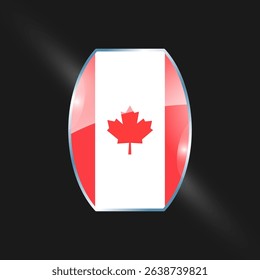 Canada flags design vector illustration graphic of glossy buttons with identification pin vector illustration	