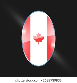 Canada flags design vector illustration graphic of glossy buttons with identification pin vector illustration	