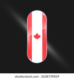 Canada flags design vector illustration graphic of glossy buttons with identification pin vector illustration	