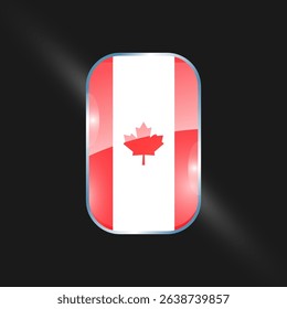 Canada flags design vector illustration graphic of glossy buttons with identification pin vector illustration	