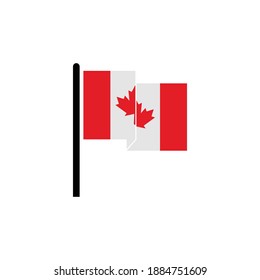 Canada flags icon vector symbol of country