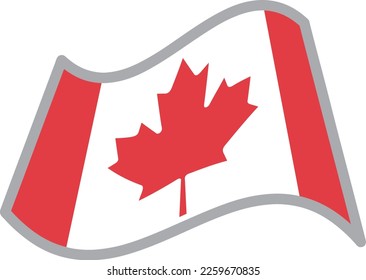 Canada fluttering national flag illustration vector material