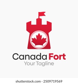 Plantilla de diseño de logotipos de Canada Fort. Bueno para empresas, agencias, comunidad y Organización