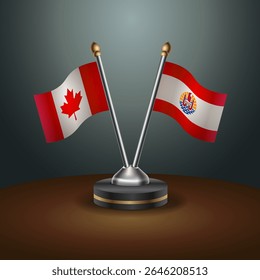 Tabela do Canadá e da Polinésia Francesa sinaliza relação com plano de fundo gradiente