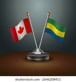 Tabela do Canadá e Gabão sinaliza relação com plano de fundo gradiente