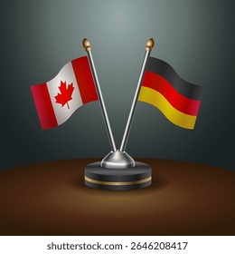 Tabela do Canadá e da Alemanha sinaliza relação com plano de fundo gradiente