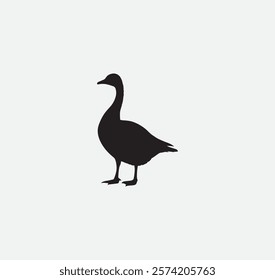 Canada Goose animals with a black outline on it vector graphic
