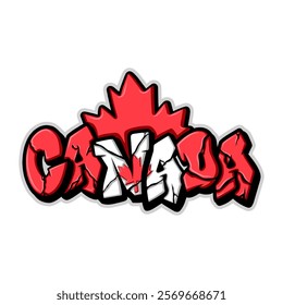 Canada in graffiti art style