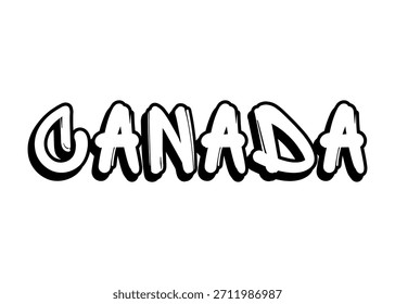 Canada graffiti word Vector fuente
Palabra de fuente del Vector en un fondo blanco