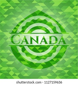 Canada green mosaic emblem