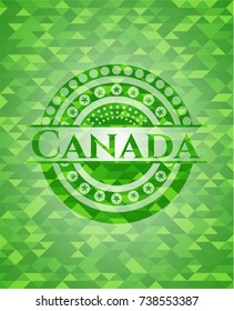 Canada green mosaic emblem