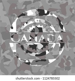 Canada grey camouflaged emblem