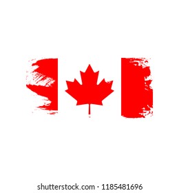 Canada grunge flag. vector illustration