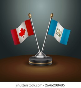 Canada and Guatemala table flags relation with gradient backgrund