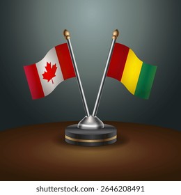 Canadá e Guiné sinalizam a relação com o plano de fundo do gradiente