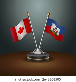 Tabela do Canadá e do Haiti sinaliza relação com plano de fundo gradiente