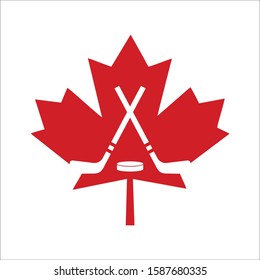 Canada hockey logo design template