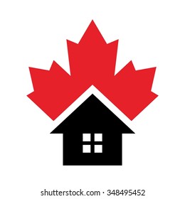 canada home logo vector.