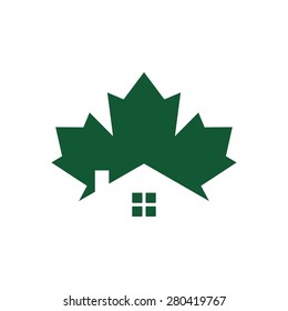 canada home real estate logo icon template vector