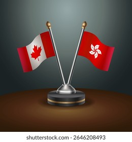 Tabela do Canadá e de Hong Kong sinaliza relação com plano de fundo gradiente