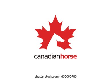 Canada Horse Logo Template Design