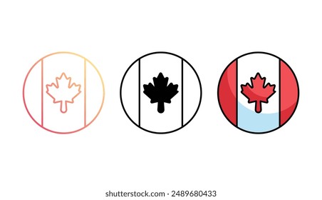 Diseño de icono de Canadá con fondo blanco ilustración de stock
