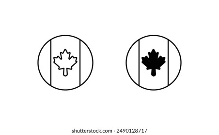 Diseño de icono de Canadá con fondo blanco ilustración de stock