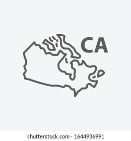 Canada icon line symbol. Isolated vector illustration of icon sign concept for your web site mobile app logo UI design.