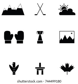 canada icon set