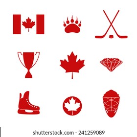 Canada. Icon Set. Vector Illustration EPS10