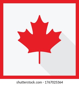 Canada Icon vector, Happy 1st July Canada Day