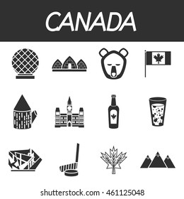 Canada icons set