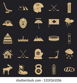 Canada icons set. Simple set of 25 canada vector icons for web for any design
