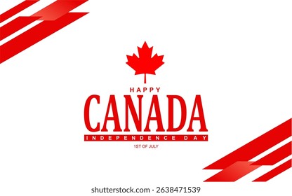 Canada Independence Day Background Design. Banner, Poster, Greeting Card. Vector Illustration.