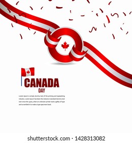 Canada Independence Day Celebration Design Illustration Vector Template