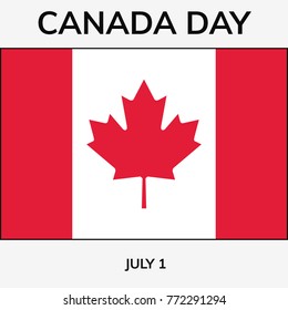 Canada Independence Day. Marple leaf. Flat vector illustration