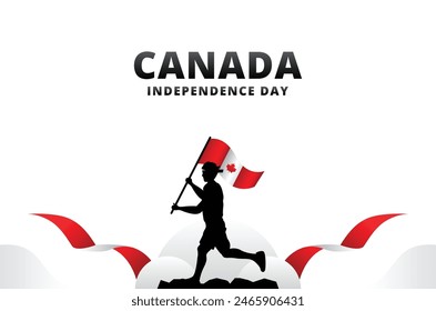 Ilustración de diseño de Vector del Día de la Independencia de Canadá