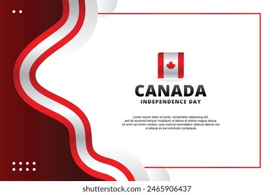 Ilustración de diseño de Vector del Día de la Independencia de Canadá
