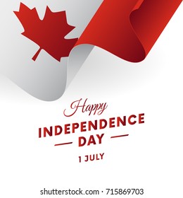 Canada independence day. Vector illustration.